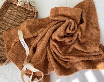 Easy Tie Ppoyong Terry Pillow Cover | Towel Pillowcase with Cotton Ties | Soft Minimal Korean Bedding