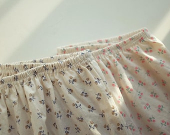 Floral Cotton Lounge Pants – Lightweight Cottagecore Pajama Bottoms