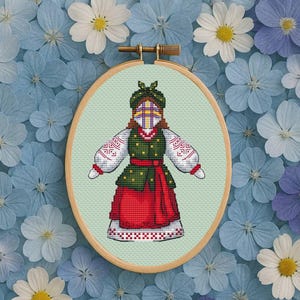 Ukraine girl cross stitch pattern Motanka embroidery diy Ukrainian charm for the family Easy cross pattern Plastic canvas pattern