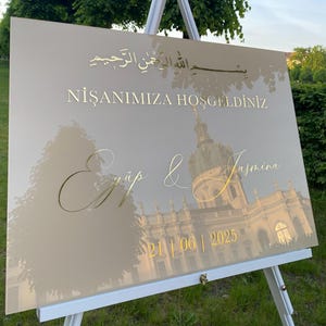Welcome sign engagement, welcome sign, reception board, wedding sign, Nişan, Nikkah, Söz, Islam, decoration, personalized acrylic sign