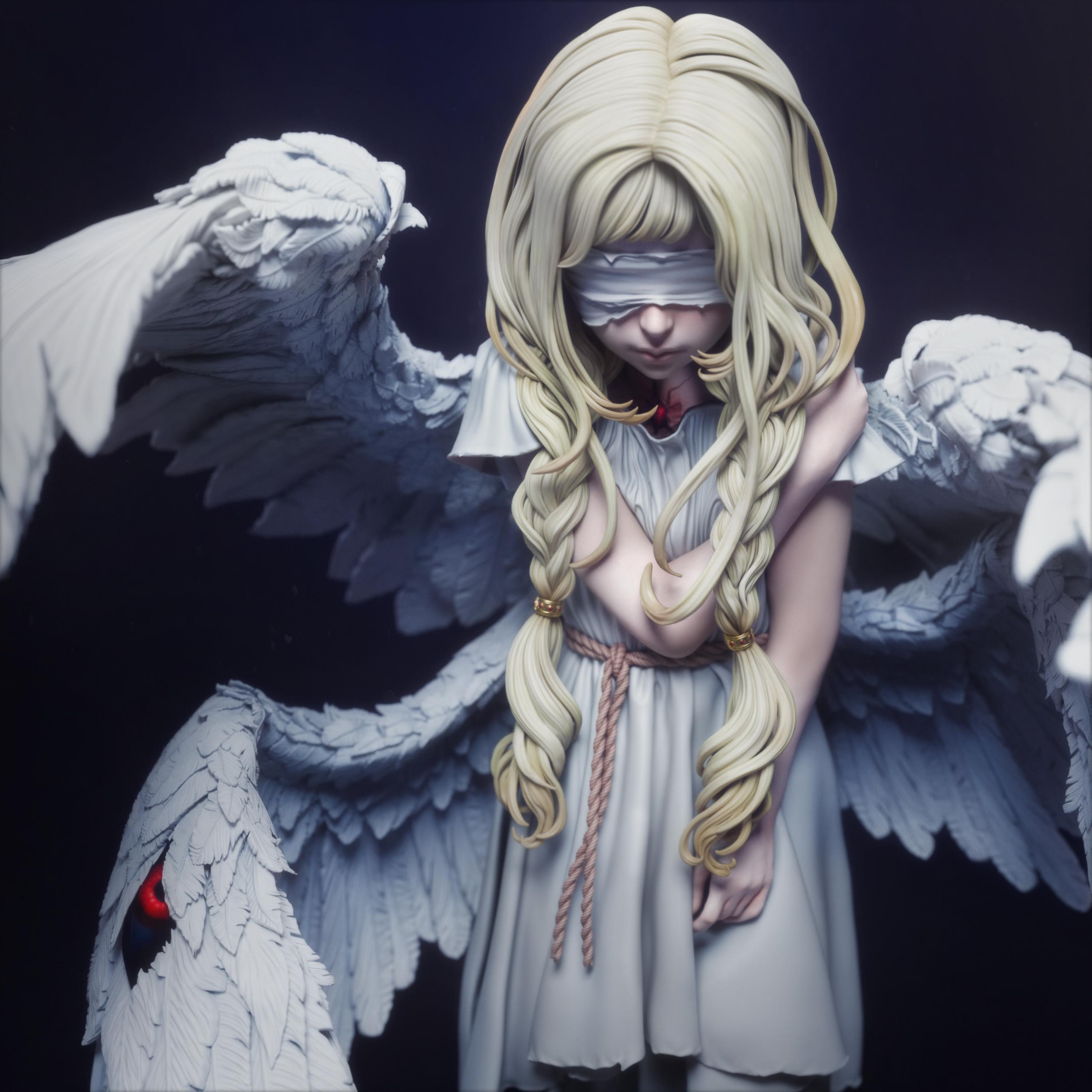 Seraphim 1:8 Scale Angel Resin Statue – CA3D Studios Unpainted Display Model, High Detail Fantasy Wings Sculpture for Painters & Collectors