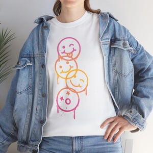 Dripping Smiley Face PNG | Trippy Rainbow Emojis Digital Download | Vaporwave Graffiti Shirt Design | Grunge Street Art Clipart