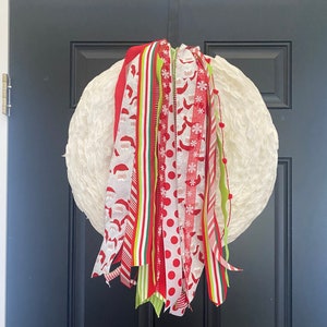 Sparkly Santa Ribbon Bundle | Christmas Ribbons | Holiday Ribbon Set | Wreath Ribbon Accessory | Door Decoration | Wreath Clip On