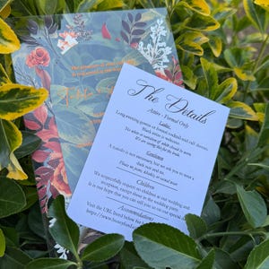 Convite de casamento elegante e moderno em acrílico transparente para cerimônia de outono, convite de casamento floral exclusivo