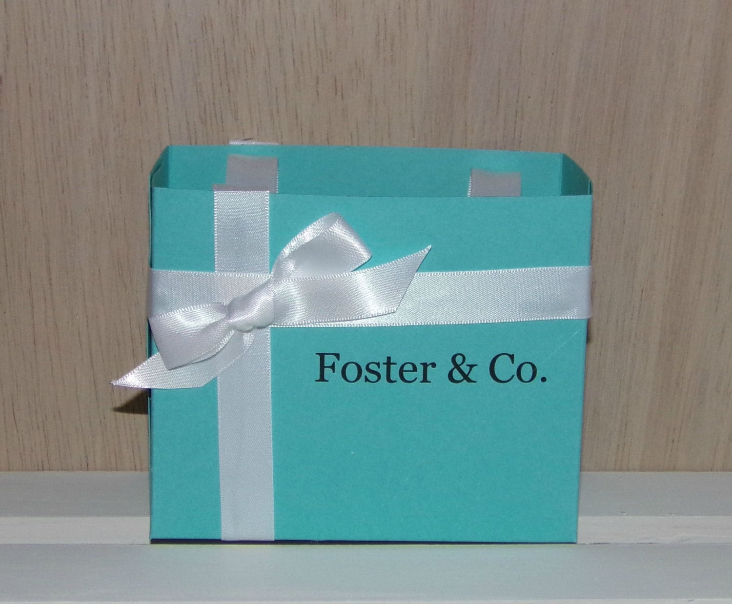 Gift Bag Medium Blue Personalized Name & Co. Gift Bag Etsy