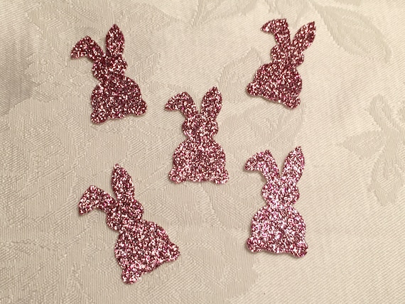 Confetti, 100 ct Glitter Bunny Shaped Confetti Party Decor Table Decorations, MANY COLORS AVAILABLE Il_570xn