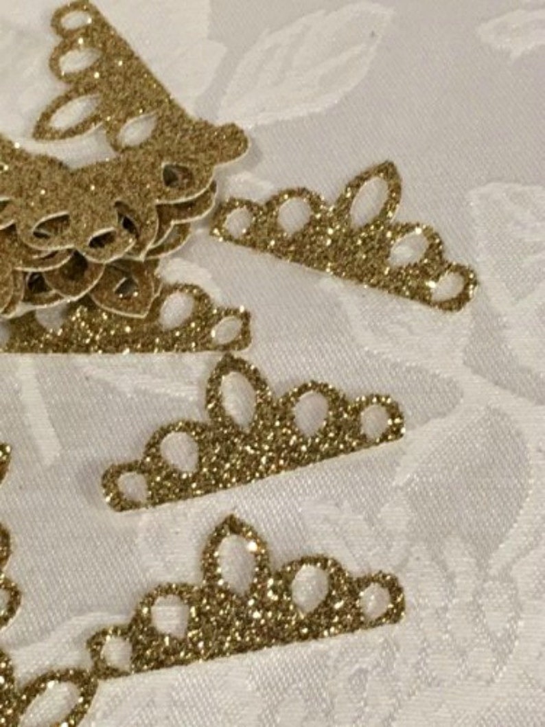 Confetti 100 ct Glitter Tiara Crown Confetti Party Decor Table Decorations MANY COLORS AVAILABLE