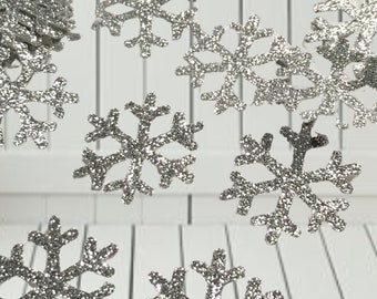 Confetti, 100 ct Glitter Snowflake Shaped Confetti Party Decor Table Decorations, MANY COLORS AVAILABLE