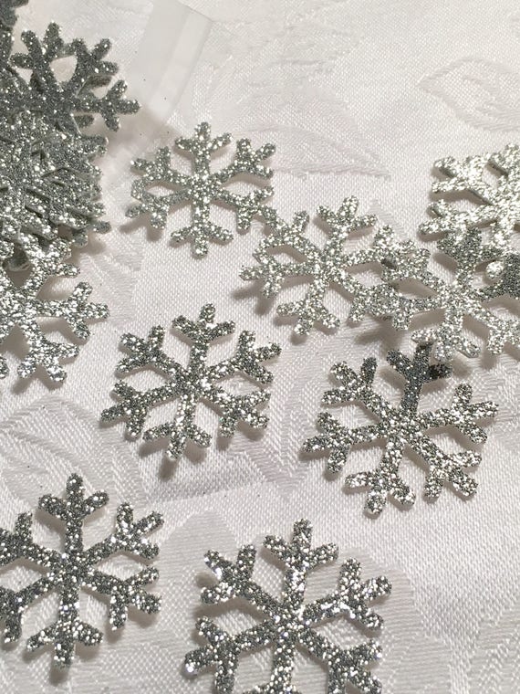 Confetti, 100 ct Glitter Snowflake Shaped Confetti Party Decor Table Decorations, MANY COLORS AVAILABLE Il_570xn