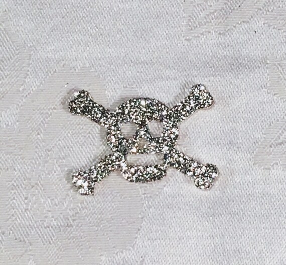 Confetti, 100 ct Glitter Skull and Crossbones Shaped Confetti Party Decor Table Decorations, MANY COLORS AVAILABLE Il_570xn