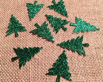 Confetti, 100 ct Glitter Christmas Tree Shaped Confetti Party Decor Table Decorations, MANY COLORS AVAILABLE