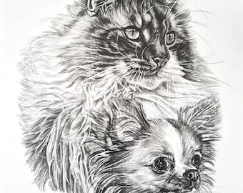 マウンテン ゴリラ、オリジナルのグラファイト鉛筆画。 - Etsy 日本