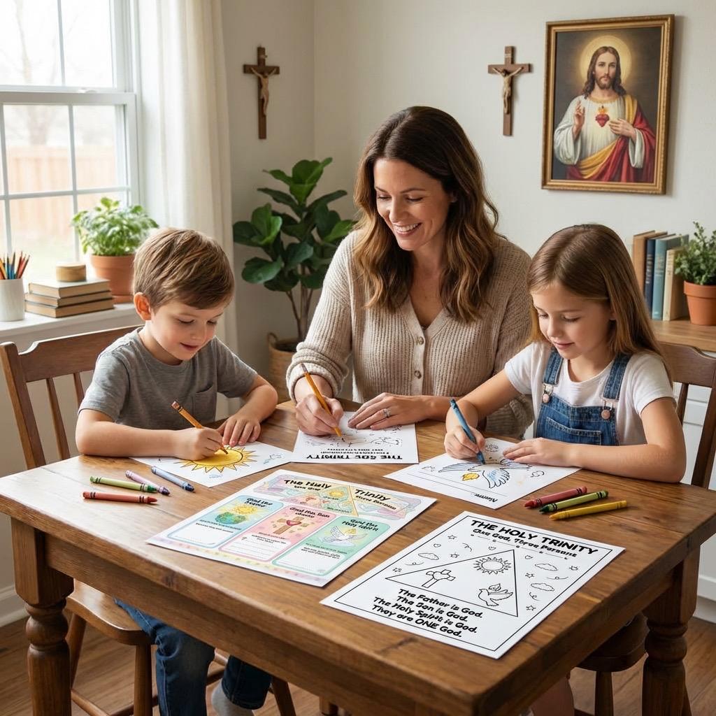 Blessed Holy Trinity Printables for Catholic Homeschool K-3: Mini Book ...