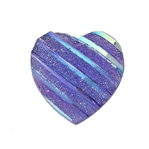 10 pcs Resin Embellishment Druzy Cabochons Purple Multicolor - Stripes - 12mm - Heart