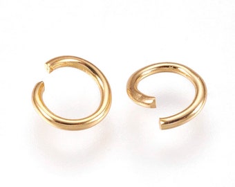 14K Solid Gold Open Jump Rings - 18 Gauge, 1mm Thick, Round 2-9mm ID Range For Jewelry Making