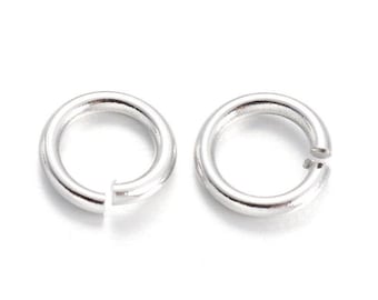 1000 Anneaux Ouverts Plaqués Argent - 5 Mm - Calibre 18 (1 Mm D'épaisseur) - France