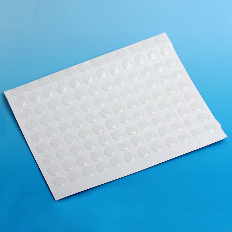 100 Circle Clear Round Epoxy Resin Stickers 8mm Etsy