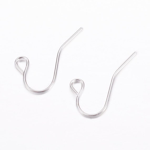 200 PCS/100 Pairs Earring Hooks Hypoallergenic 925 Sterling Silver 18K Gold  Ear Wires Fish Hooks