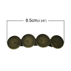 10 pcs Antique Bronze French Hair Barrettes Hair Clips - 85mm x 22mm - 20mm Glue Pad - EXTRA LARGE image 3