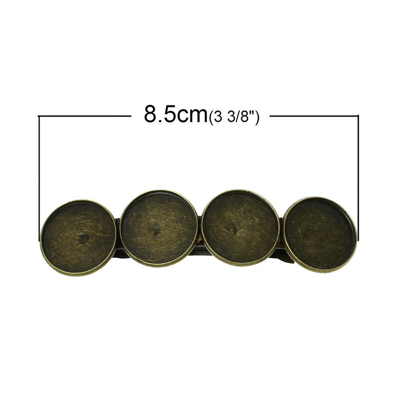10 pcs Antique Bronze French Hair Barrettes Hair Clips - 85mm x 22mm - 20mm Glue Pad - EXTRA LARGE image 3