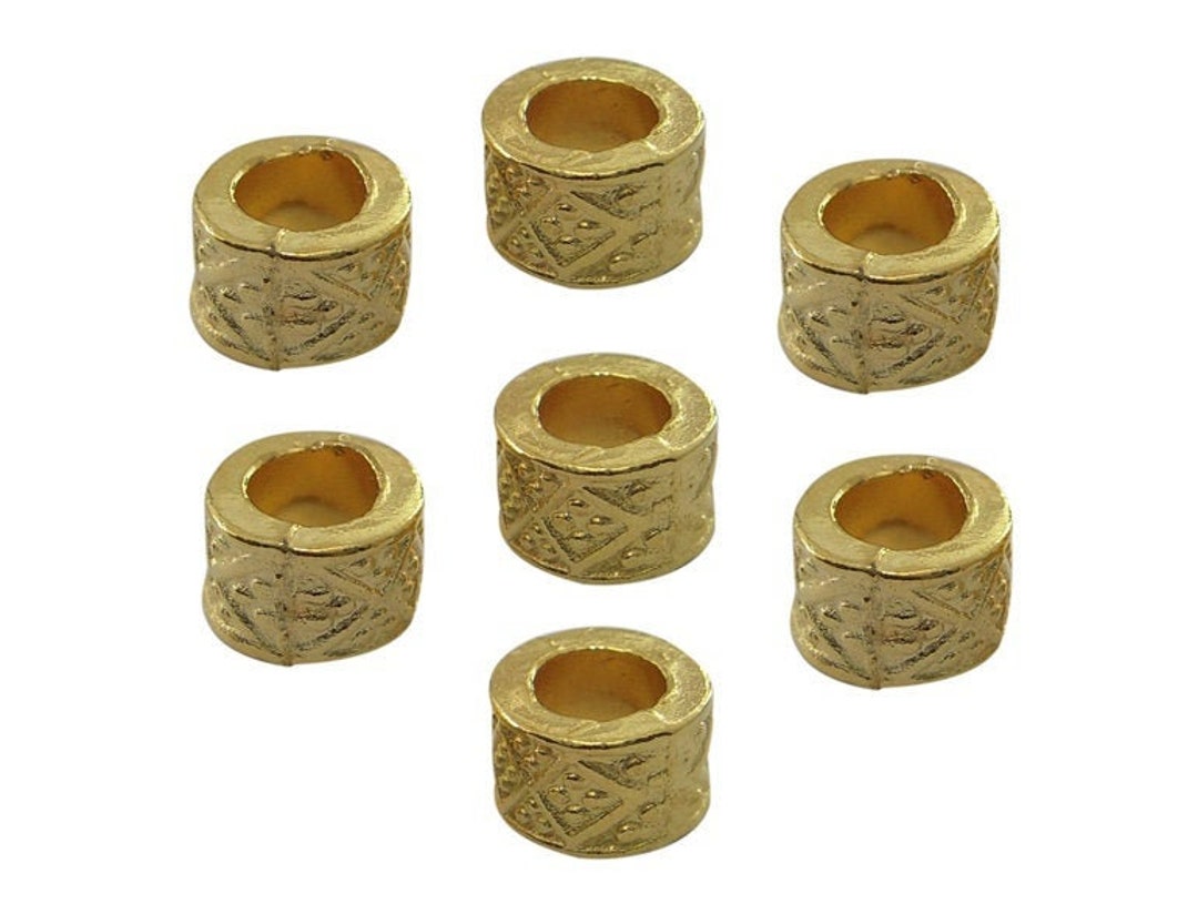 50 Pcs. Golden Metal Ring Spacer Beads 8mm X 5mm Hole Size: - Etsy