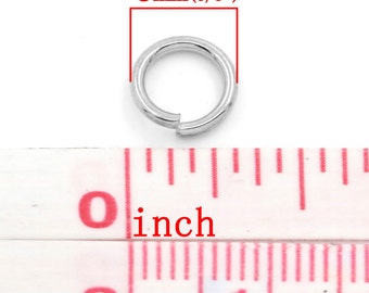100 Pcs 5mm Stainless Steel Open Jump Rings - 18 Gauge