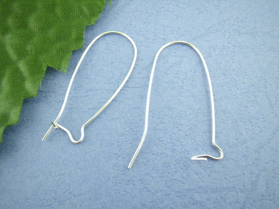 100 New Gunmetal Black Plated Spring Ball French Earring Hooks 20mm