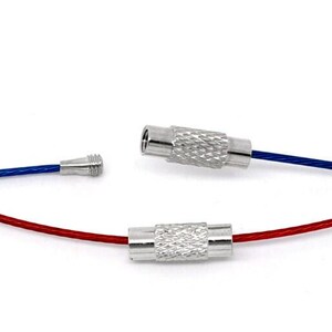 10 st. Halsband med minnestrådschokerbeläggning och silverskruvspänne - 40 cm - 1 mm - TJOCKA - 10 färger - HÖG KVALITET bild 4