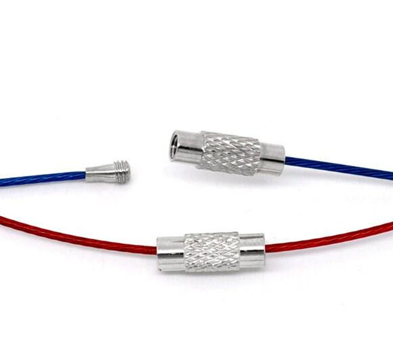 10 st. Halsband med minnestrådschokerbeläggning och silverskruvspänne - 40 cm - 1 mm - TJOCKA - 10 färger - HÖG KVALITET bild 4