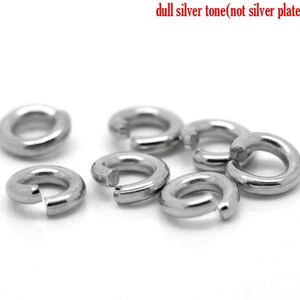 500 pcs 304 Stainless Steel Open Jump Rings 5mm - 16 Gauge (1.2mm Thick)- High Quality! Tarnish Resistant!