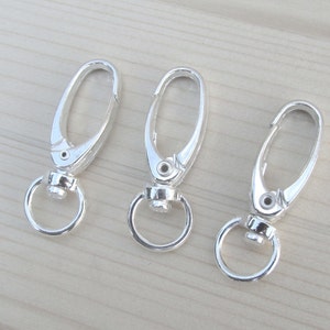 LARGE 20 Pcs. Silver Plated Lobster Swivel Clasps for Key Ring 41 X ...