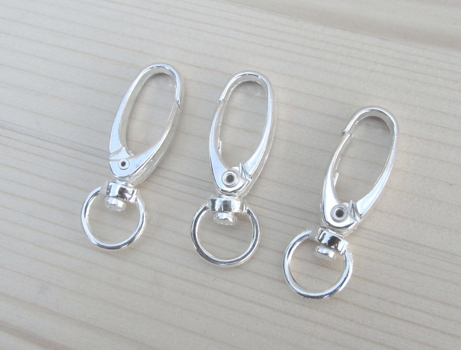 LARGE 20 Pcs. Silver Plated Lobster Swivel Clasps for Key - Etsy