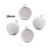 5 pcs. 304 Stainless Steel Circle Round Bezel Pendant Tags Trays - 18mm Glue Pad Setting - Hypoallergenic! Allergy Free! Tarnish Resistant! 