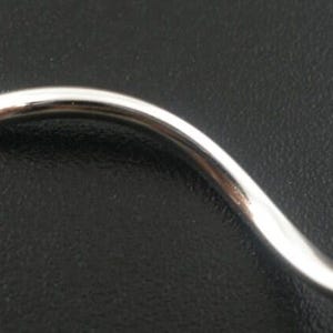 100 pcs. Silver Plated Noodle Tube Long Thin Smooth Twisted Curved Beads - 26mm x 2mm (1&quot;) - Made of Copper! High Quality! Hole Size: 1.5mm