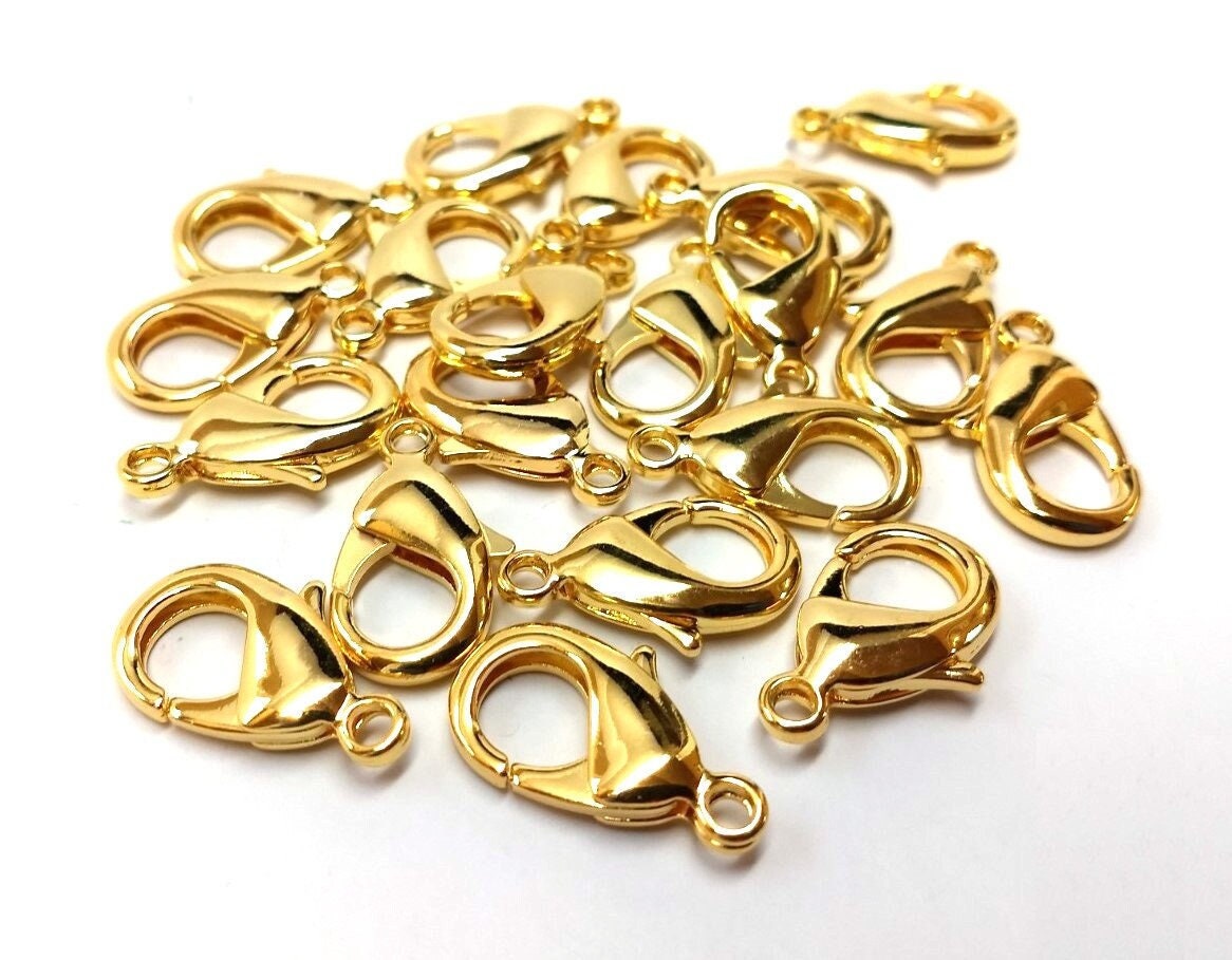 SOLID real 14k gold lobster claw clasp & spring ring clasp of all sizes  (WHOLESALE PRICE)