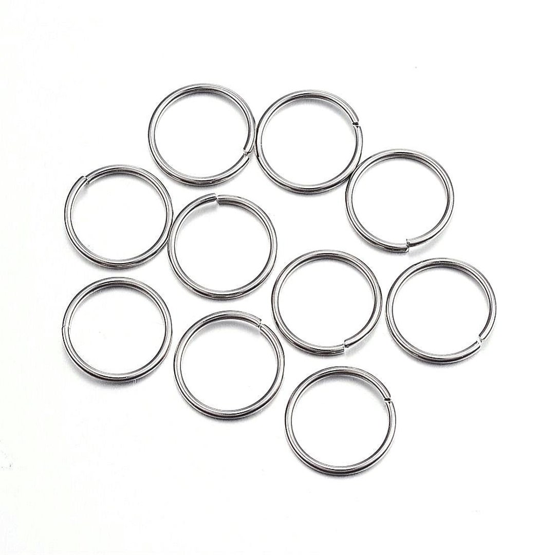 100 Pcs 304 Stainless Steel Open Jump Rings 12mm 18 Gauge 1mm Thick ...