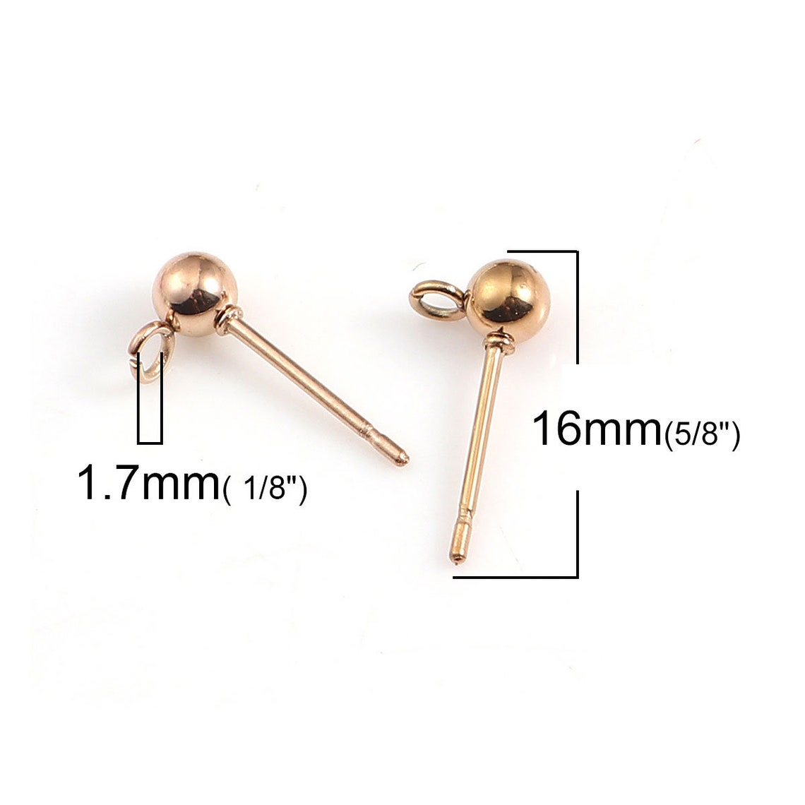 Earring ball posts Clearance