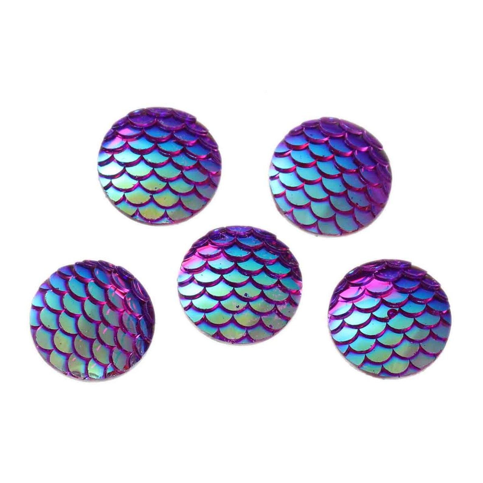 10 Pcs Mermaid Fish Scales Resin Carved Embellishment - Etsy