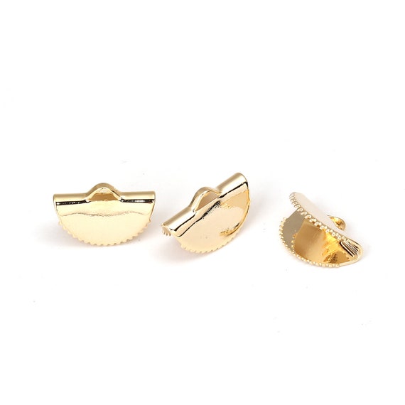 Crimp/Ribbon End - Rounded 10 pc Crimp/Ribbon End - Rounded 10 pc