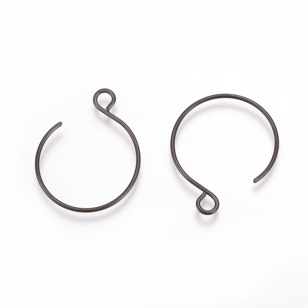 50 Pcs. 316 Surgical Stainless Steel Silver Tone French Earring Hooks With  Spring and Ball 20.5mm 3mm Ball 20 Gauge 0.8mm Thick 