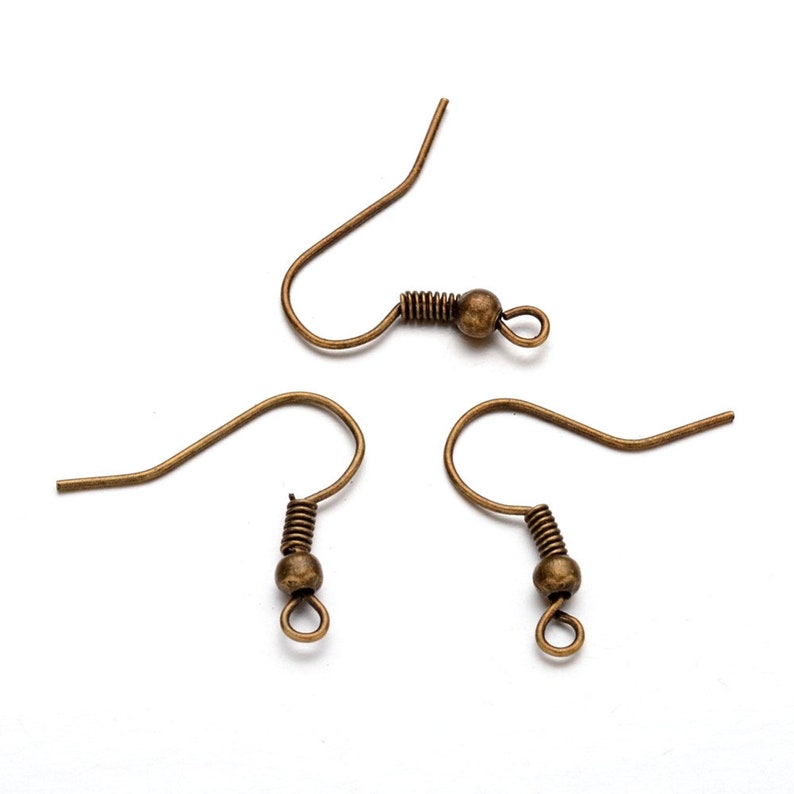 200 Pcs 100 Pairs Antique Bronze Earring Hooks With Spring Etsy