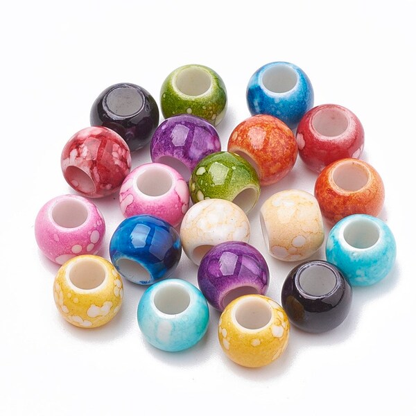 500 Mixed Colour Transparent Acrylic Round Beads 6mm Smooth Ball Spacer