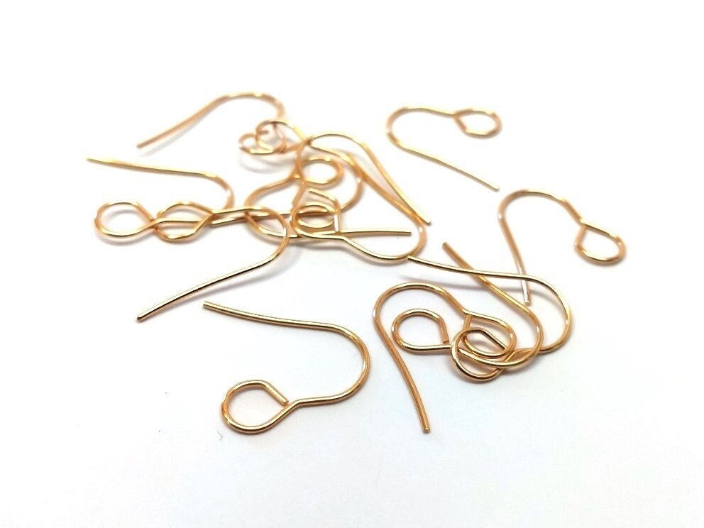 19mm gold plated metal fish hook ear wires, 48 ct. (24 pair) – My Supplies  Source