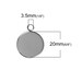 5 pcs. 304 Stainless Steel Silver Tone Circle Round Bezel Pendant Tags Trays - 20mm Glue Pad Setting - Hypoallergenic! Tarnish Resistant! 