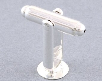 Lot of 10 Silver Plated Cuff Links (5 pairs) - 12mm Glue Pad