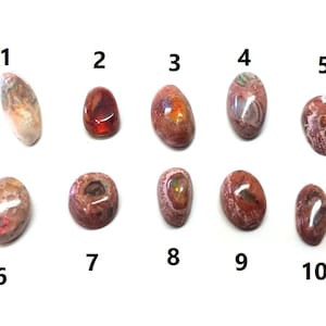 1 pc. Veri cabochon di fuoco messicani - Da usare con le bails e sui piatti! Le dimensioni variano - Set F