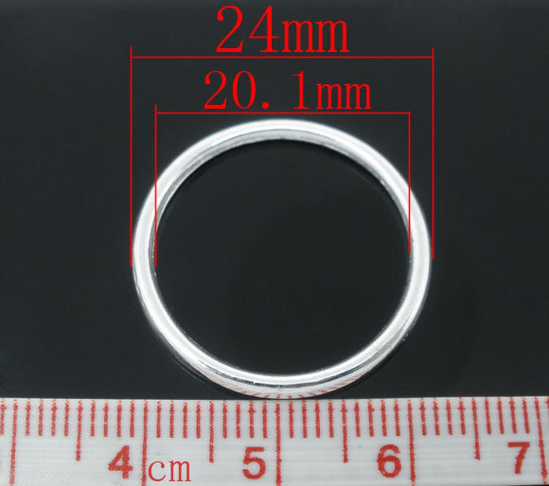 50 Pcs Silver Plated Soldered Closed Jump Rings 24mm - Etsy
