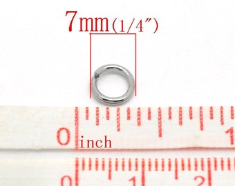 THICK - 500 pcs Stainless Steel Open Jump Rings 7mm - 16 Gauge - High Quality