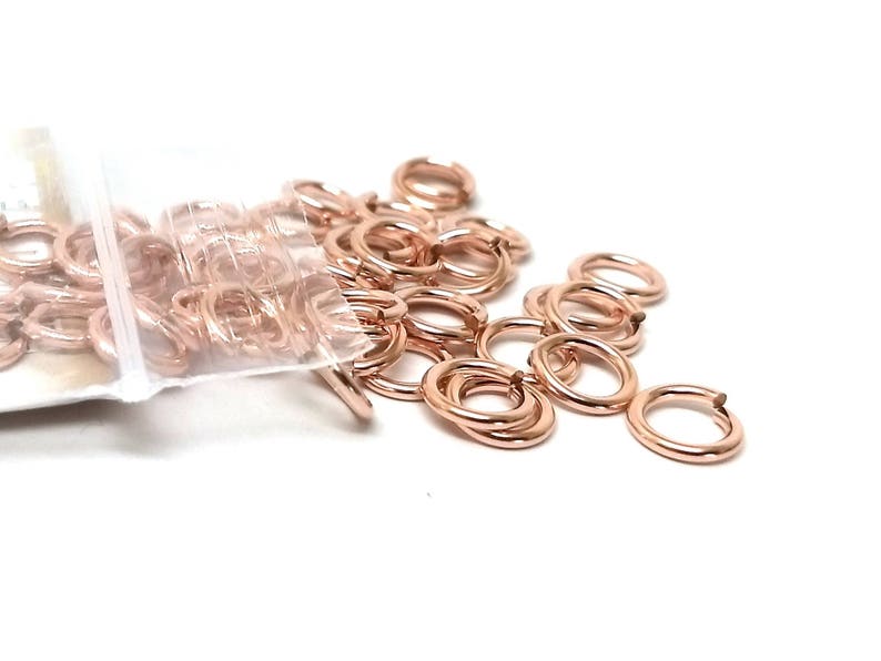 16 Gauge 8mm Beadsmith 10 pcs Real Rose Gold Filled Jump Lock Anti-Tarnish Coating!