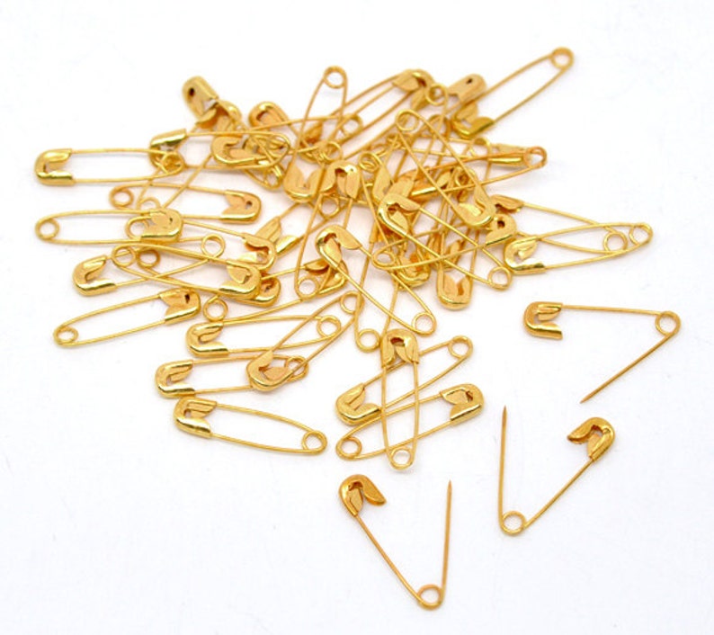 500 Pcs Gold Plated Safety Pins Brooches 19mm X 5mm 0.75 Etsy